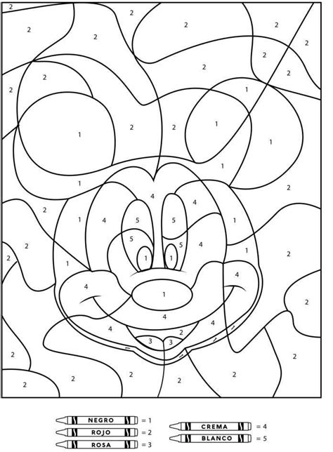 Dibujos Para Colorear Por Numeros Disney - Dibujos para colorear de