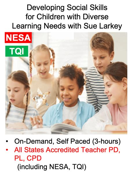 Developing Social Skills For Children With Diverse Learning Needs With