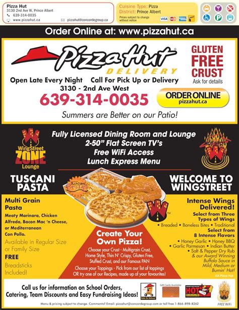 The carry out and delivery locations; Pizza Hut - Menu, Hours & Prices - 3130 2nd Avenue W ...