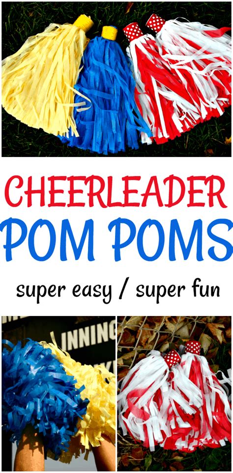 Diy Cheerleader Pom Poms Super Easy And Fun