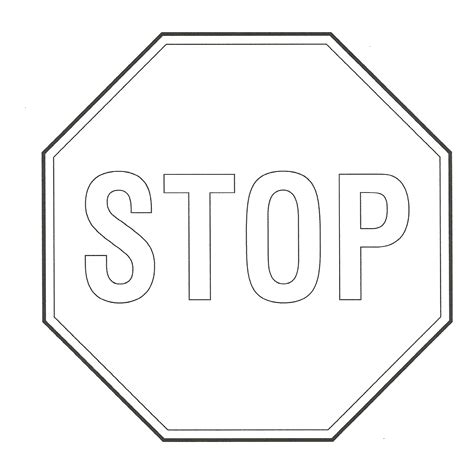 Free Stop Sign Outline Download Free Stop Sign Outline Png Images