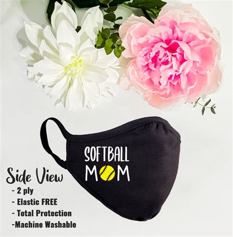 Softball Mom Face Mask Washable Face Mask Reusable Face Etsy