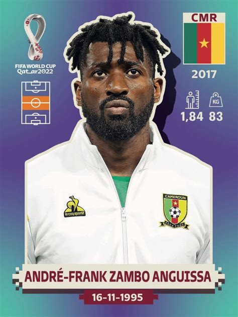 Panini World Cup 2022 Stickers Cmr 015 André Frank Zambo Anguissa Complete My Sticker Album