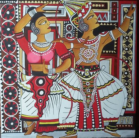 Traditional Kandyan Dancers Of Sri Lanka Painting Painting