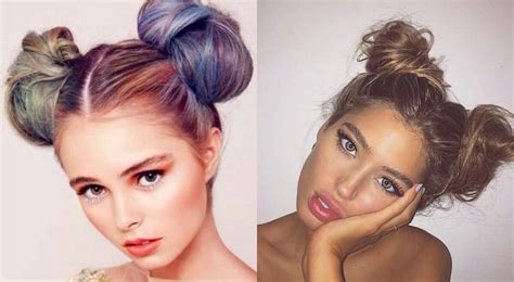 22 Newest Cute Two Bun Hairstyles