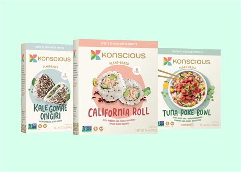 konscious foods debuts world s first frozen plant based sushi rolls onigiri and poke bowls