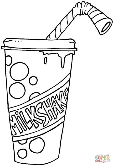 Desenho De Milkshake De Morango Para Colorir Desenhos Para Colorir E