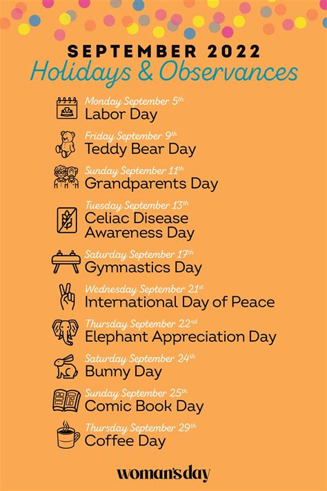All The September Holidays Observances And National Days In 2022