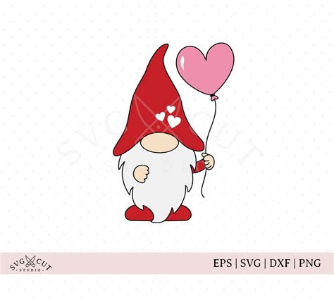 Valentine Gnome Svg Cut Files So Fontsy