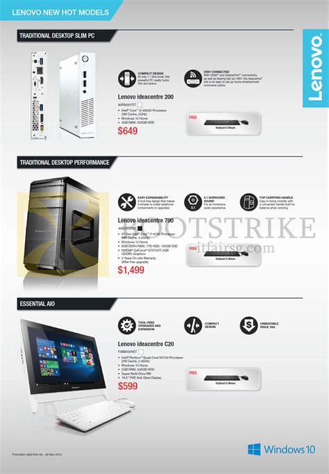 When it comes to configurations, you can choose from see: Lenovo Desktop PCs Ideacentre 200 90FA0007ST, Ideacentre ...