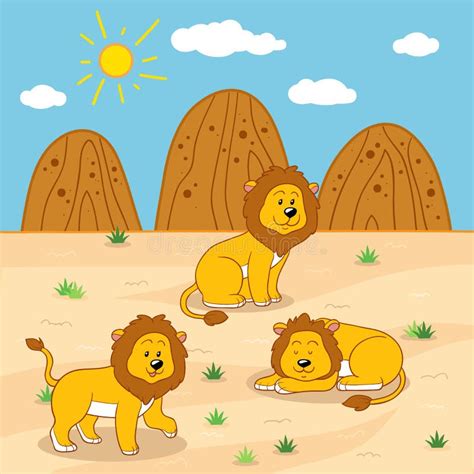 Safari Lions Stock Illustration Illustration Of Animal 33835440