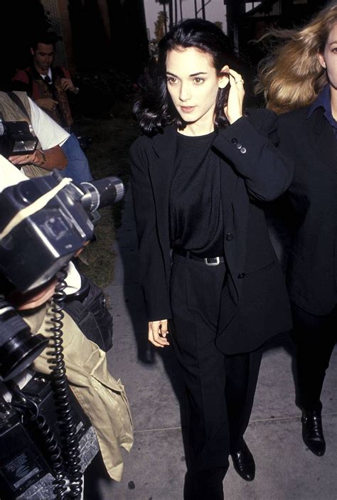 Winona Ryder in all black 1991. | Winona ryder, Winona, Actresses