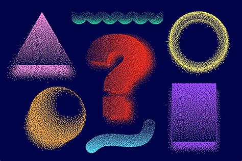 Collection Of Bitmap Shapes Background Digital Art Vector Background
