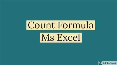 Count Counta Countblank Function Part 4 Excel Formula Excel