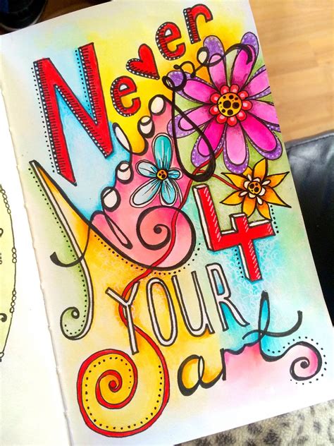 Practicing Hand Lettering Art In My Small Dylusions Journal Flickr