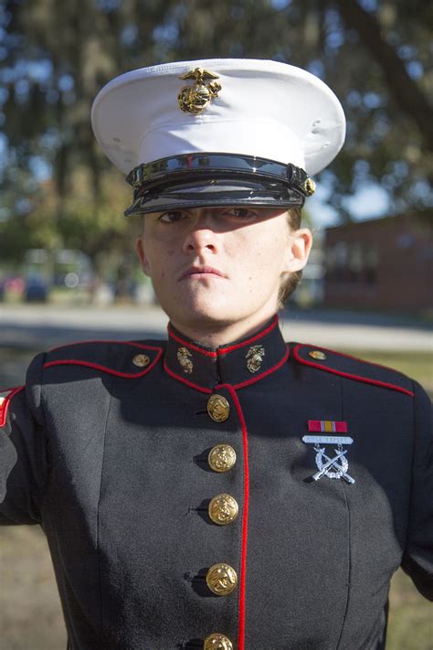 november company becomes first company to graduate in new female dress blues marine corps