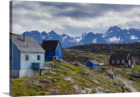 Greenland Itilleq Visitors Exploring Town Wall Art Canvas Prints