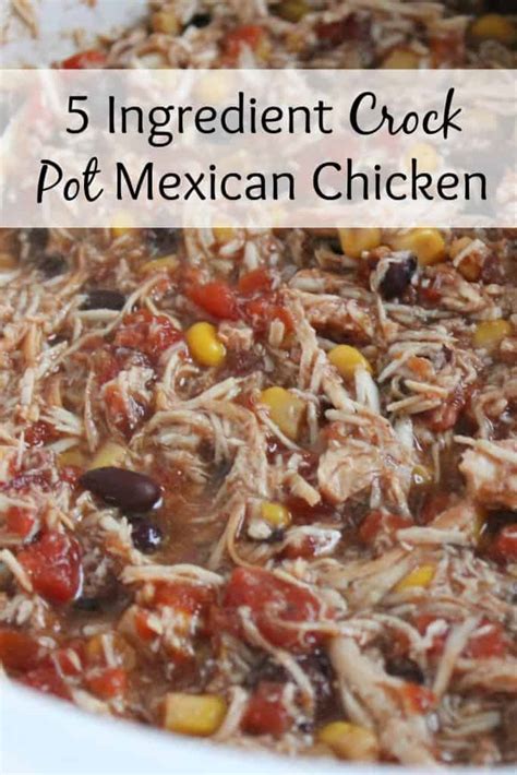 Hearty main dish recipes, warm soups, fun appetizers and more! 5 Ingredient Crock Pot Mexican Chicken