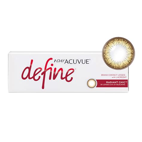 1 Day Acuvue Define 30 Pack Radiant Series Contacts Cow Your