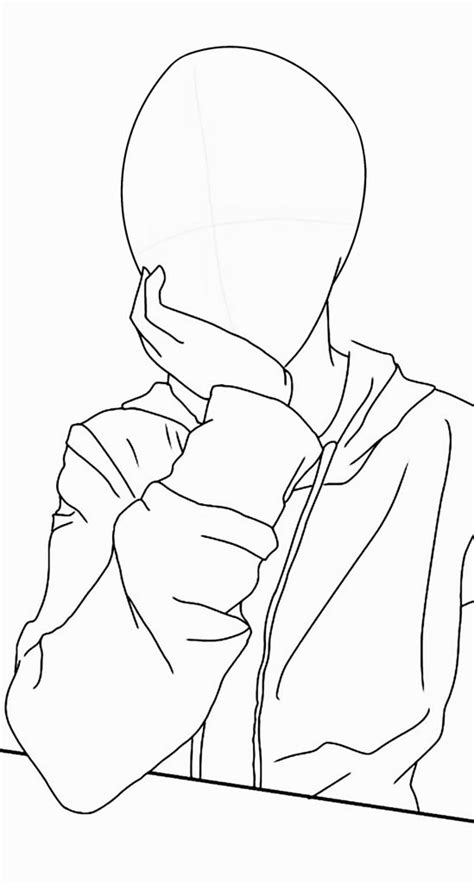 Anime Base Sketches Sketch Coloring Page