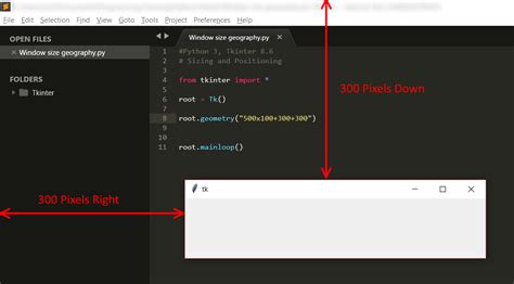 How Do I Change The Size And Position Of The Main Window In Tkinter And