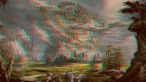 Mage Fantasy Art 3d Anaglyph Red Cyan By Fan2relief3d On Deviantart