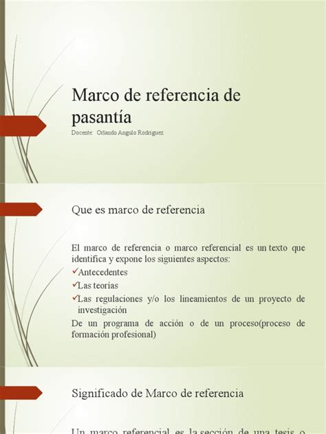 Marco De Referencia De Pasantia Pdf Paradigma Marco Conceptual