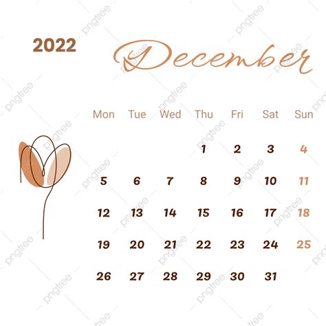 December Calendar Vector Hd Png Images December 2022 Calendar With