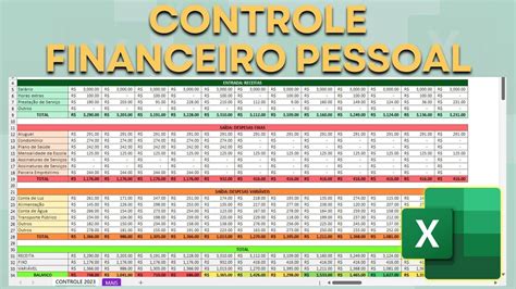 Planilha De Controle Financeiro Pessoal Baixar Grátis Planilha De