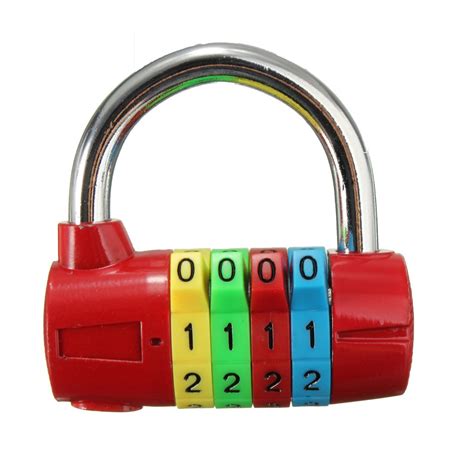 Combination Lock Travel Luggage Lock 4 Digits Numbers Red-in Locks from ...