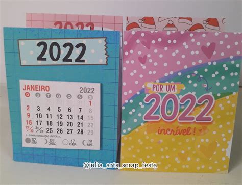 Mini Calendário 2022 No Elo7 Julia Arts Scrap Festa 18047ae