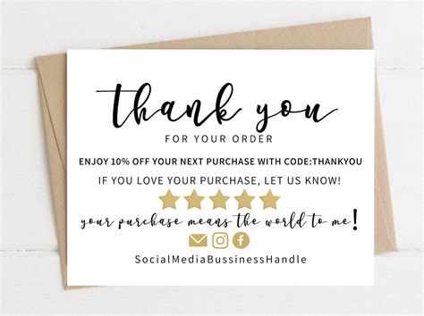 9 Size Of Thank You Cards Perfect Template Ideas