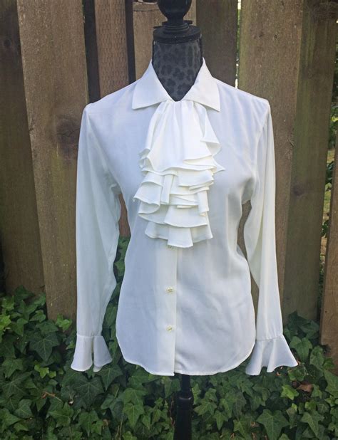 white ruffle front blouse ruffle long sleeve blouse white semi sheer boho shirt white
