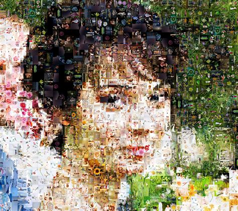 Mosaic Photo With Flowers