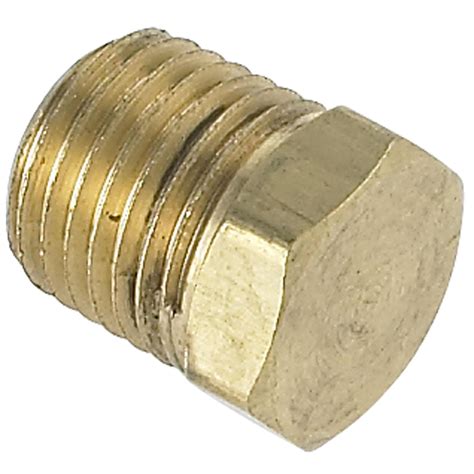 Cycle Standard Hex Pipe Plug 14 Inch Npt Brass Lowbrow Customs