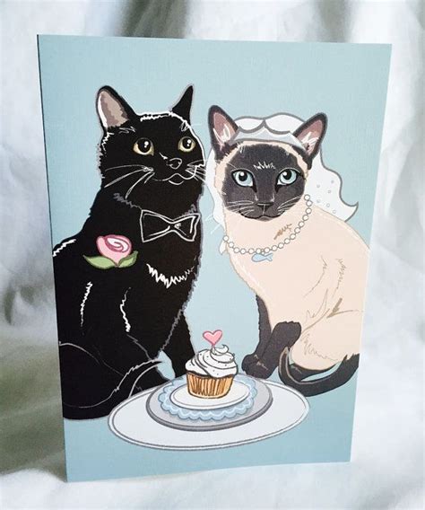 Wedding Cats Greeting Card Etsy Cat Greeting Cards Wedding