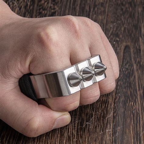 Double Finger Brass Knuckles Stainless Steel Cakra Edc Gadgets