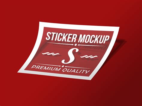 Free Photorealistic Transparent Sticker Mockup PSD - Good Mockups