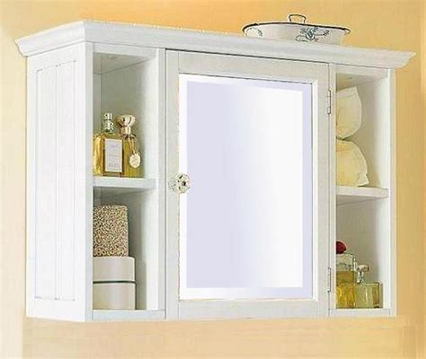 Bathroom cabinetstarminsthis is the perfect bathroom cabinet, not too big and low profile. Small White Bathroom Wall Cabinet with Shelf - Home ...