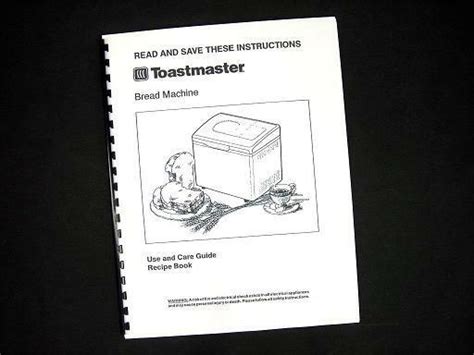 Recipe book models 1188, 1189s. Toastmaster Bread Maker Machine Directions Instruction ...