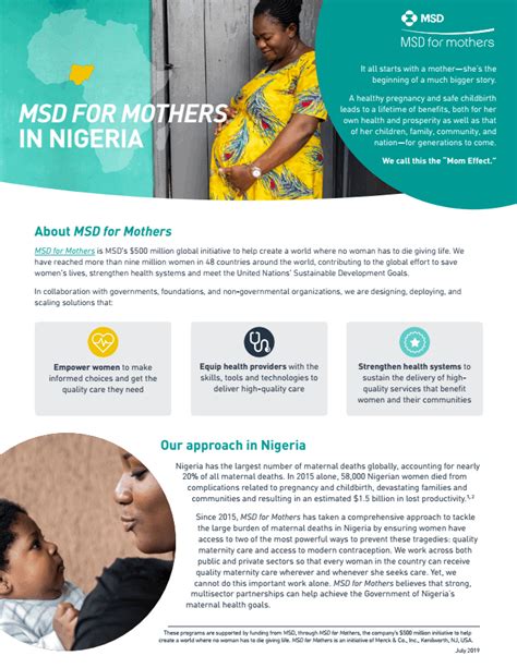 Msd For Mothers In Nigeria