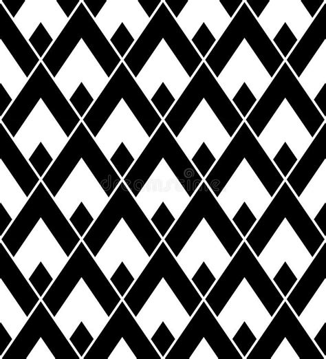 Vector Modern Seamless Geometry Pattern Triangle Black And White