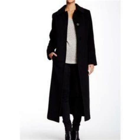 Loro Piana Jackets Coats Loro Piano Fleurette Black Cashmere Long