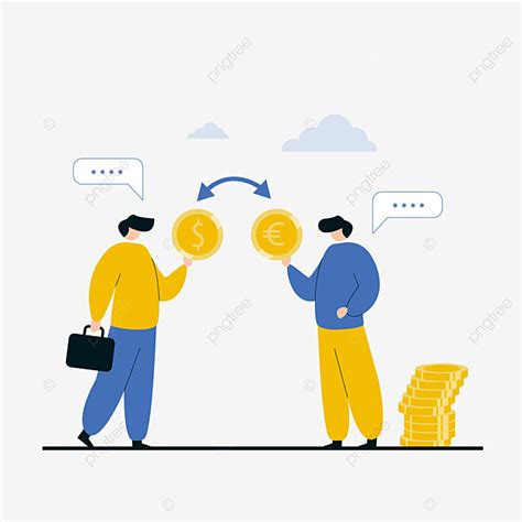 Currency Exchange Clipart Png Images Vector Illustration Of Exchanging