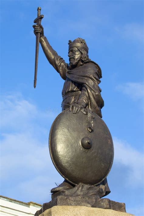 Statue Of King Alfred The Great In Winchester Uk Stock Photo Image