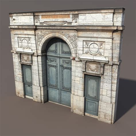 3d Model Door Portal Low Poly 78 Vr Ar Low Poly Cgtrader