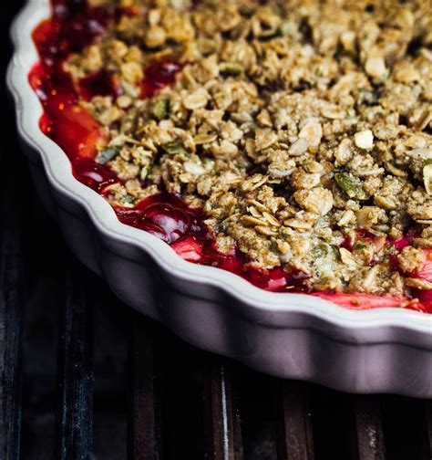 Homemade Gluten Free Rhubarb Crisp Heartbeet Kitchen