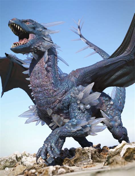 Crystal Dragon For The Daz Dragon 3 3d Models And 3d Software By Daz