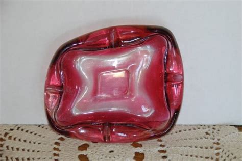Vintage Pink Ashtray From The Depression Glass By Rowantreelane