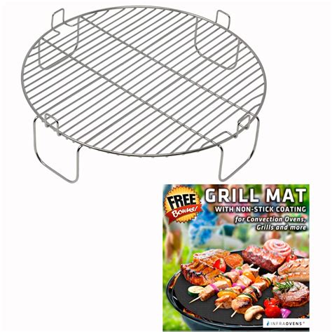 Stainless steel oven grill rack. 3 inch Stainless Steel Grill Rack Compatible with NuWave ...